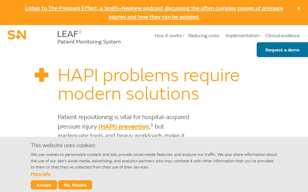 Leaf Healthcare website preview