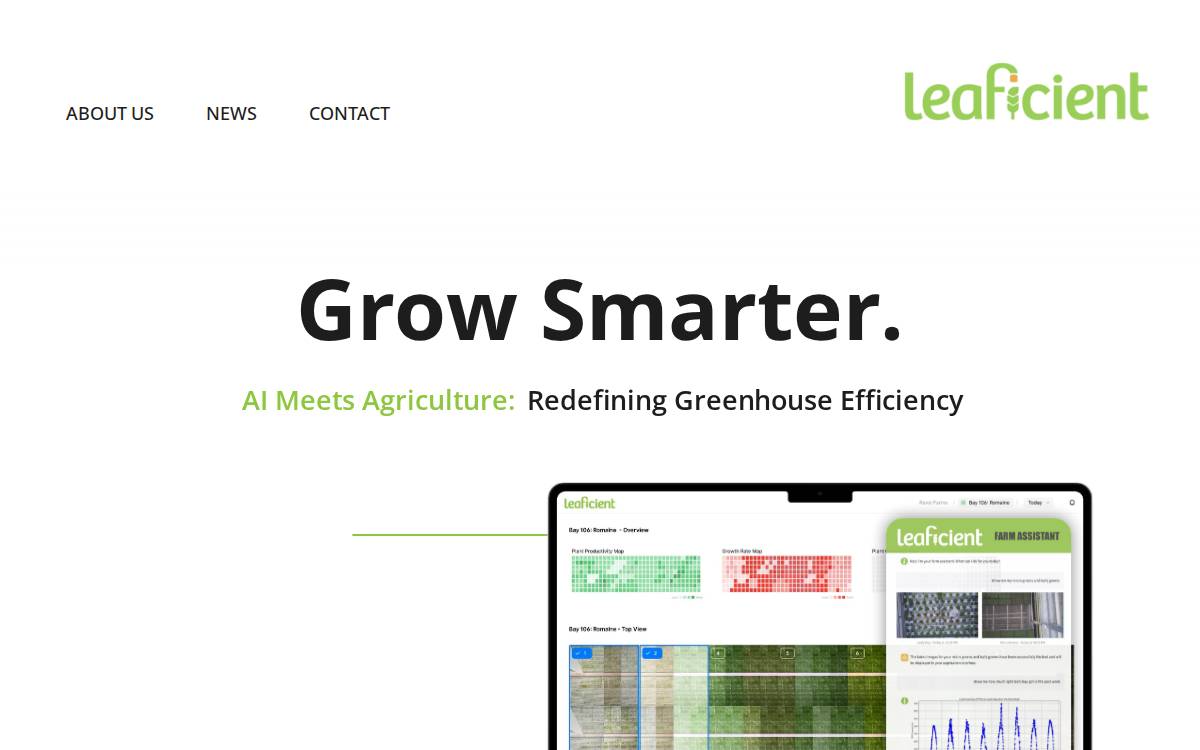 Leaficient website preview