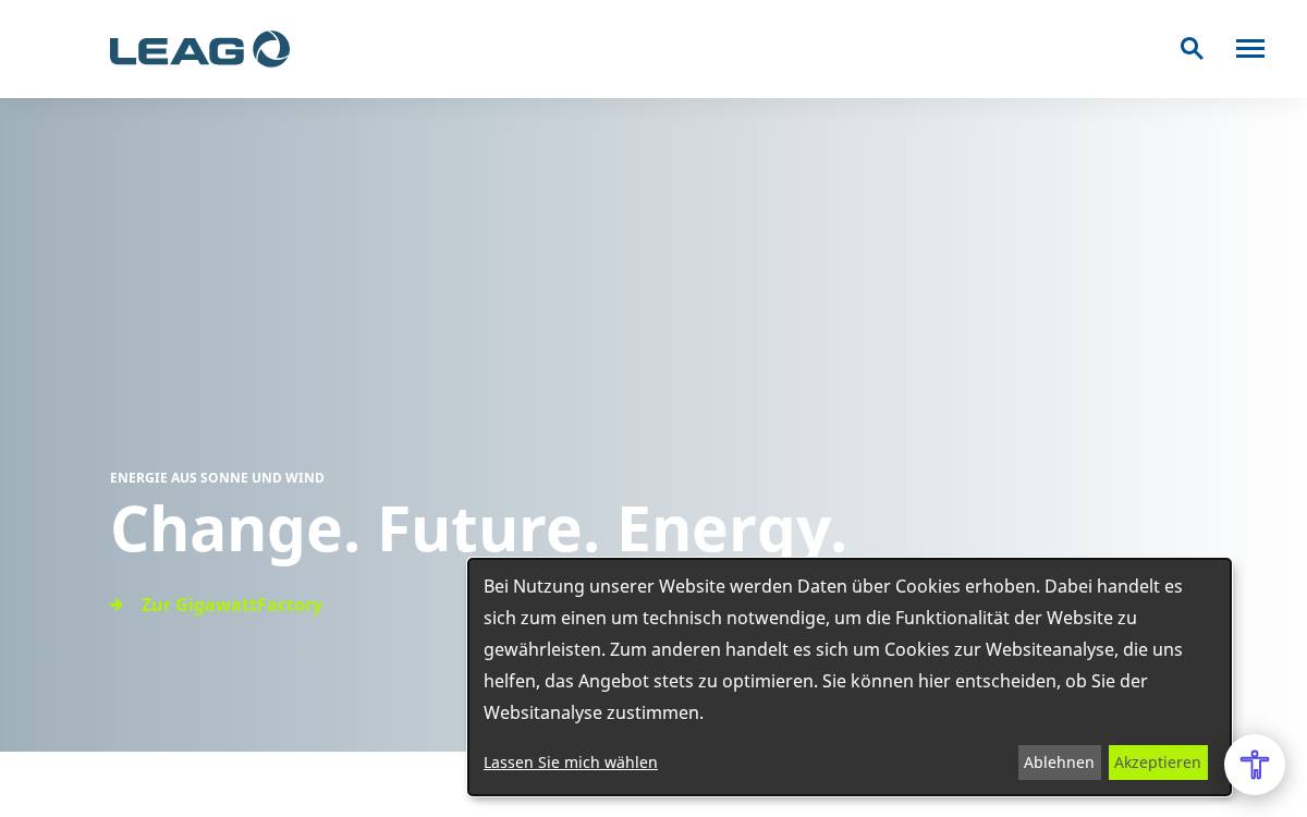 LEAG website preview