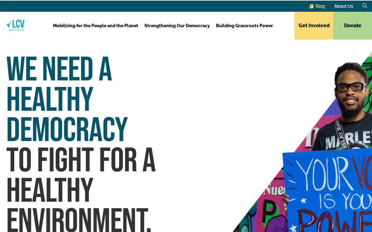 League of Conservation Voters Education Fund website preview