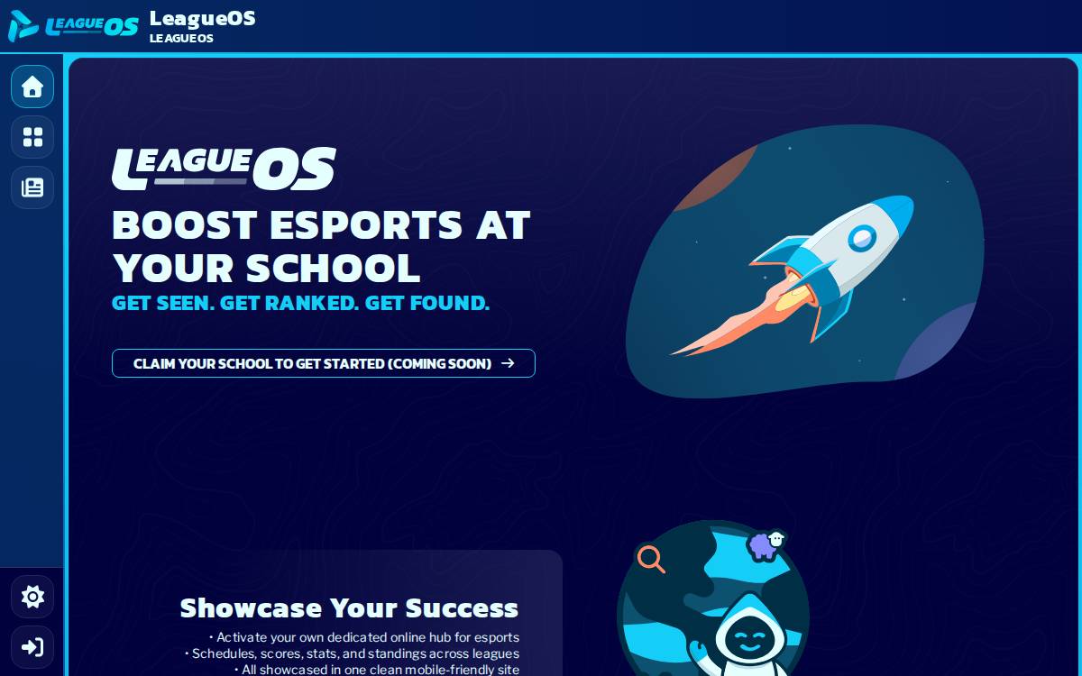 LeagueOS website preview