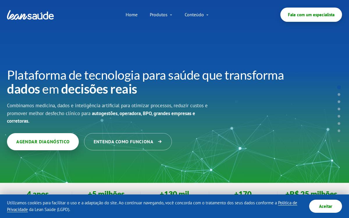 Lean Saúde website preview