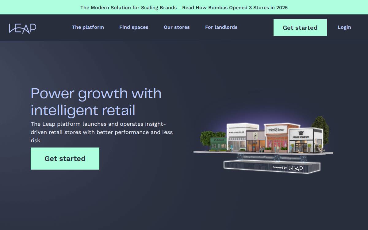 Leap Insight-driven retail platform website preview