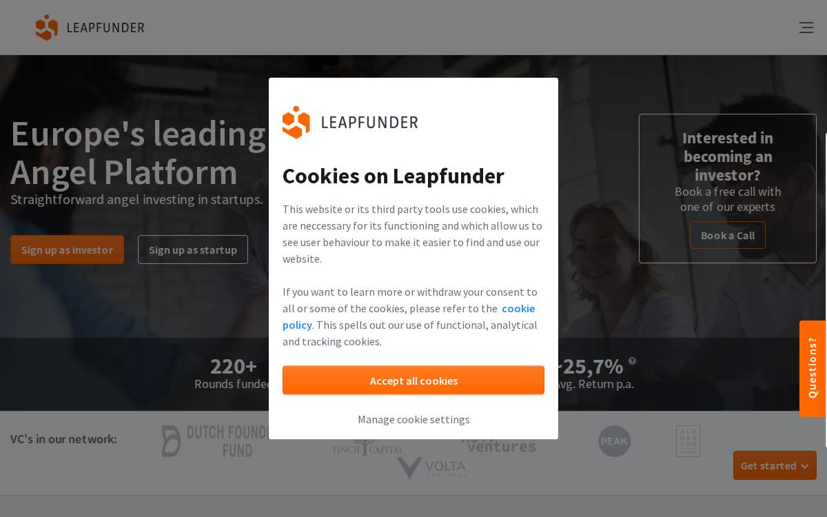 Leapfunder website preview