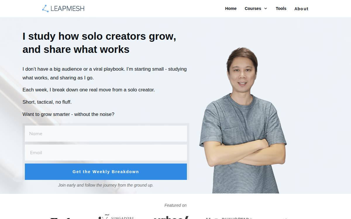Leapmesh website preview