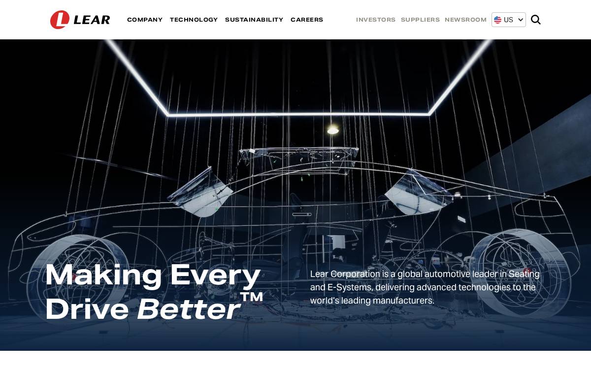 Lear website preview