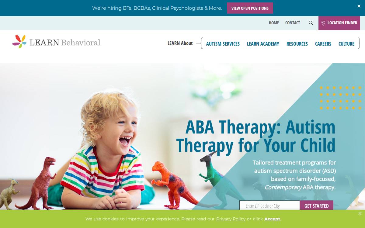 LEARN Behavioral website preview