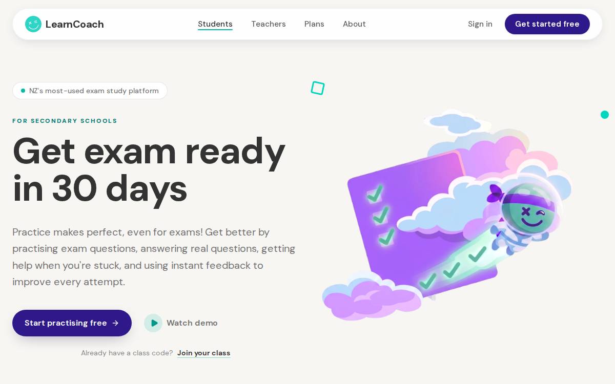 Learn Coach website preview