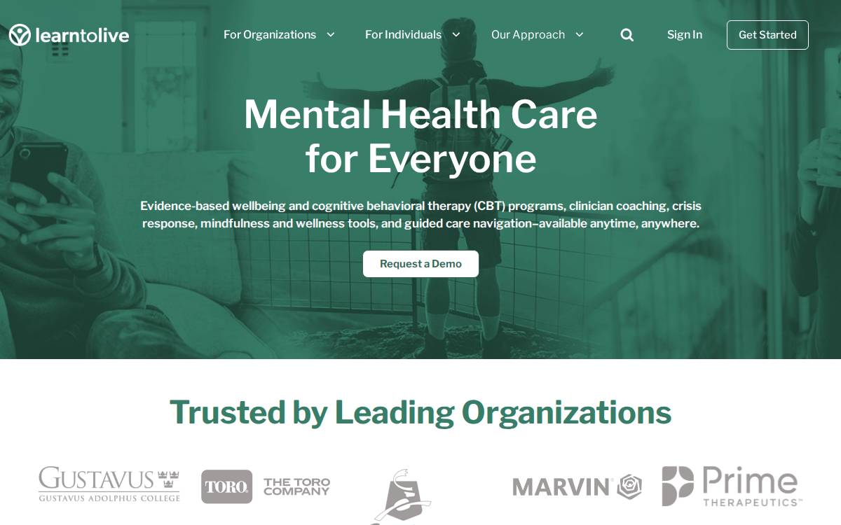 Learn to Live website preview