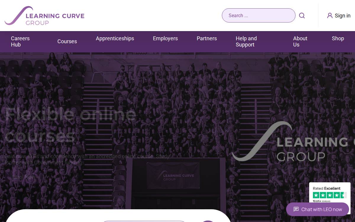 Learning Curve Group website preview