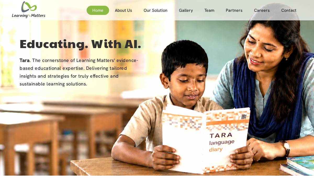 Learning Matters website preview