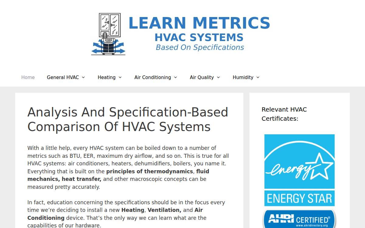 Learnmetrics website preview