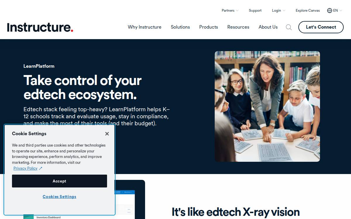 LearnPlatform website preview