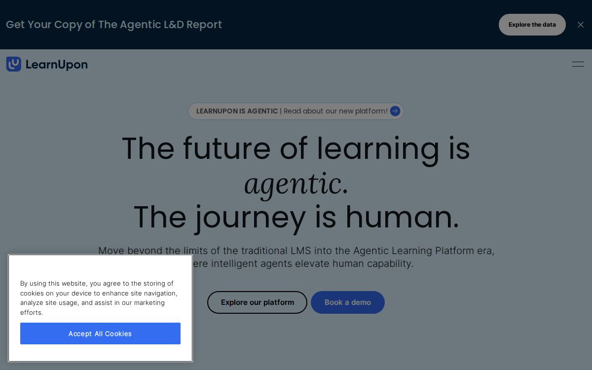 LearnUpon website preview