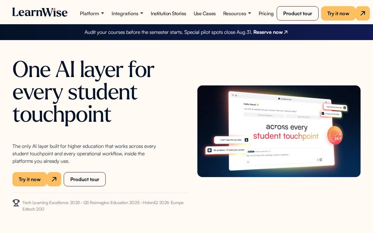 LearnWise website preview