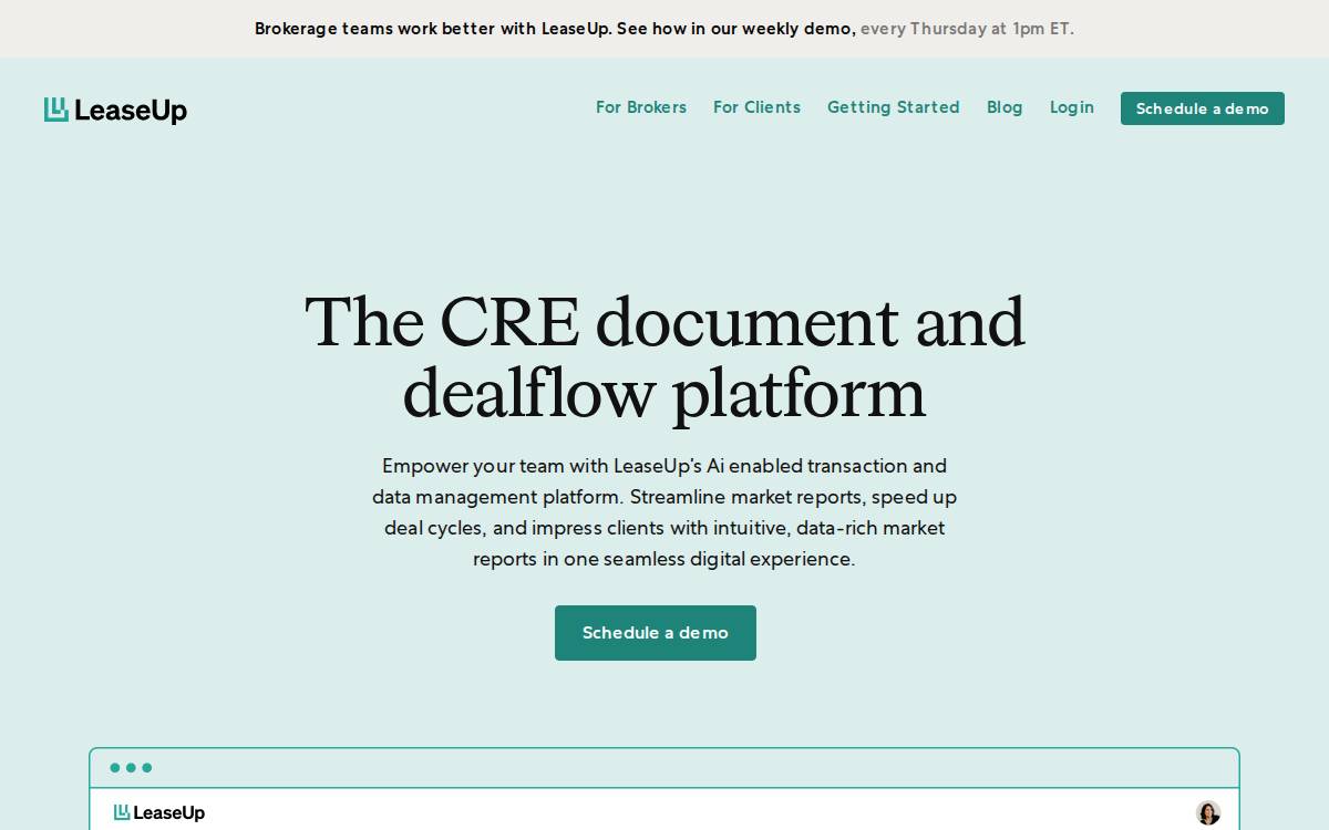 Lease Up website preview