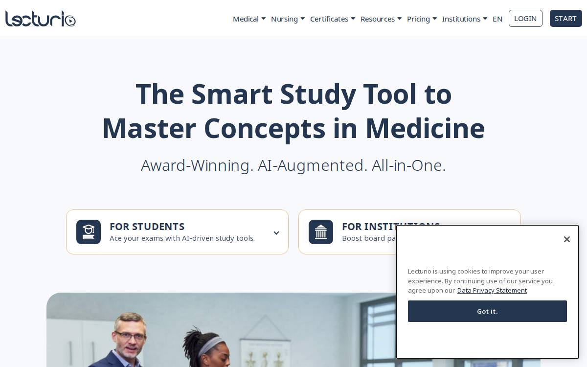 Lecturio website preview