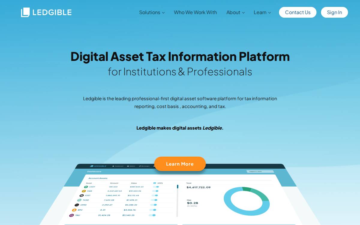 Ledgible website preview