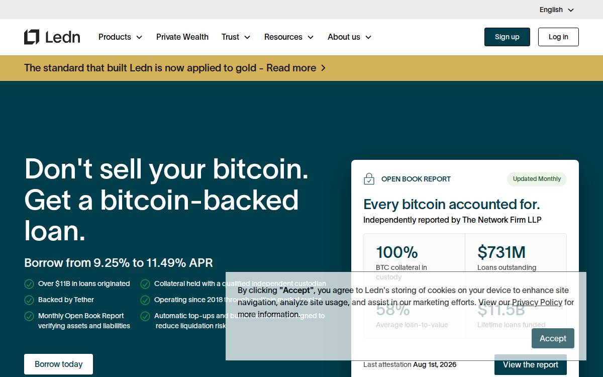 Ledn website preview