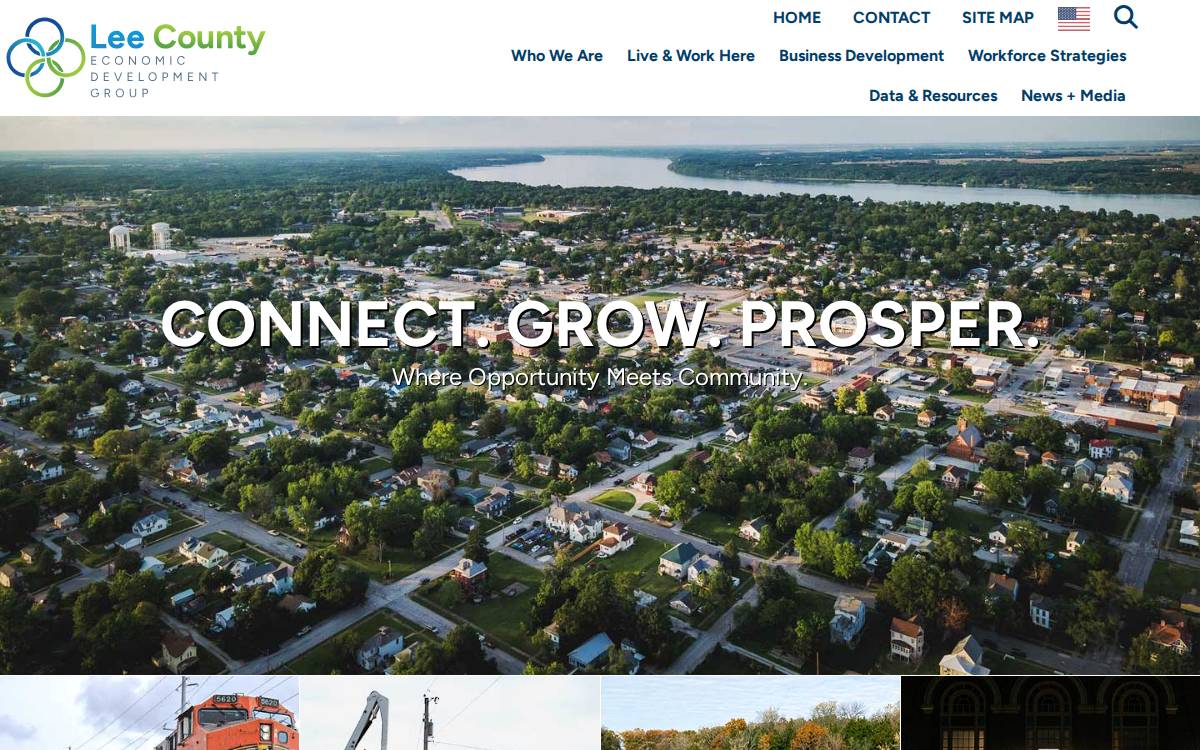 Lee County Economic Development Group, Inc. website preview