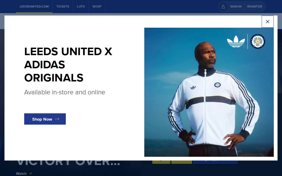 Leeds United website preview