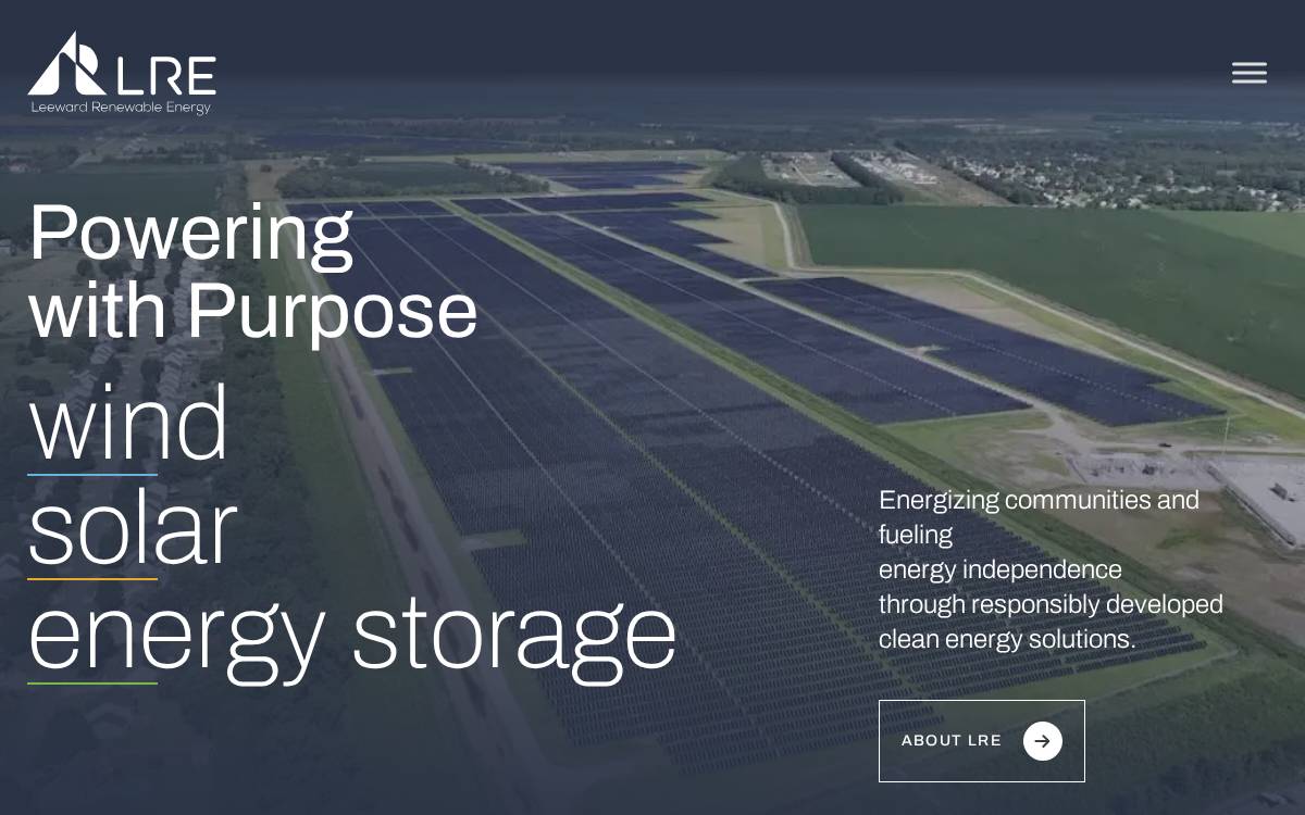 Leeward Renewable Energy website preview