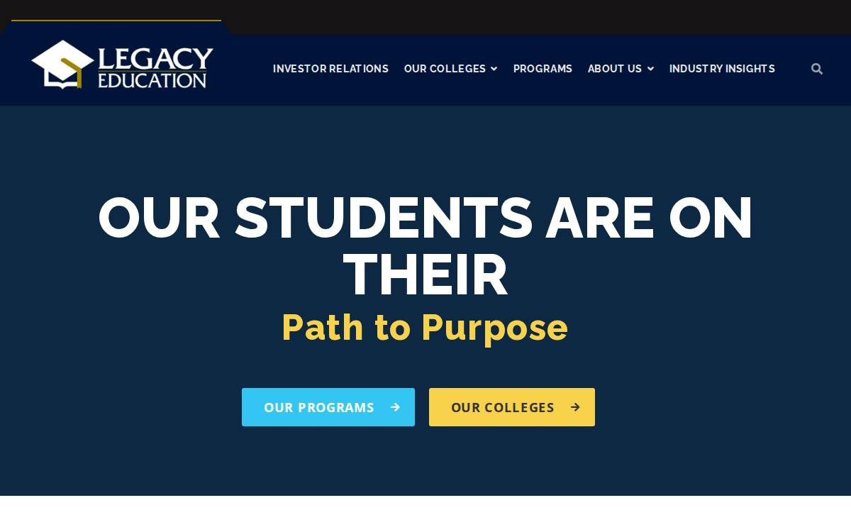 Legacy Education website preview