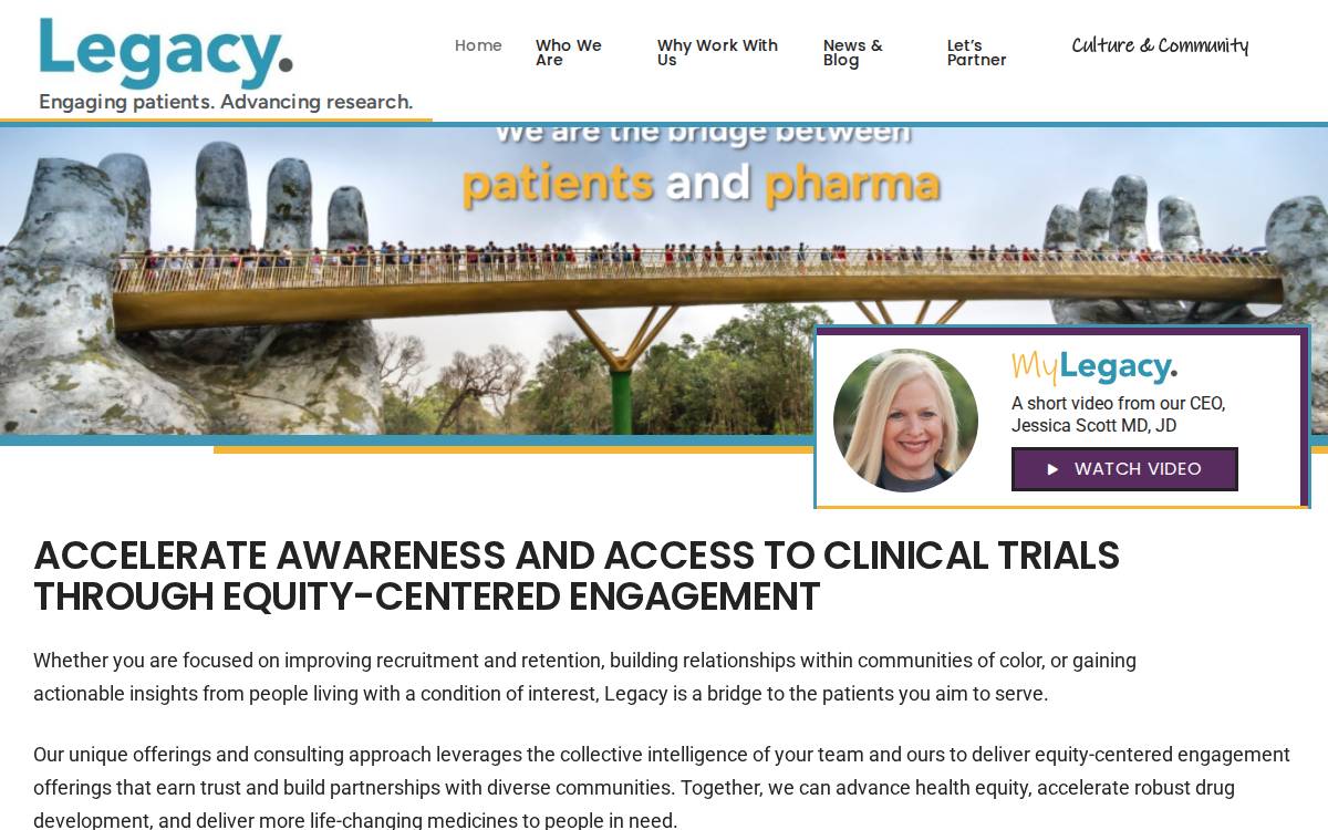 Legacy Health Strategies website preview