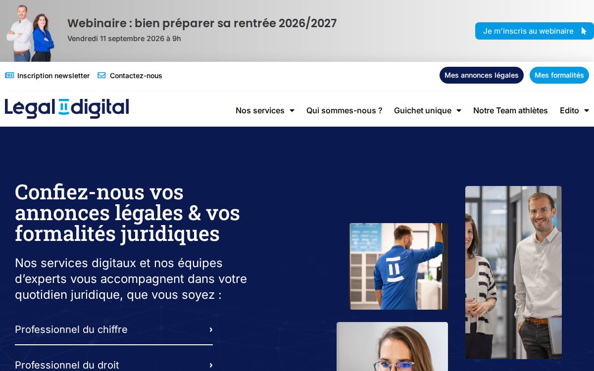 Legal2digital website preview