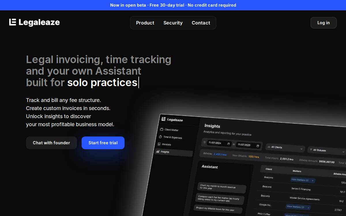 Legaleaze Technologies website preview