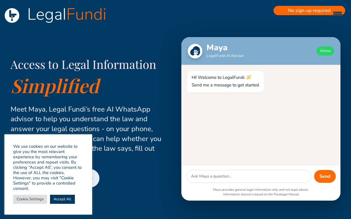 LegalFundi website preview