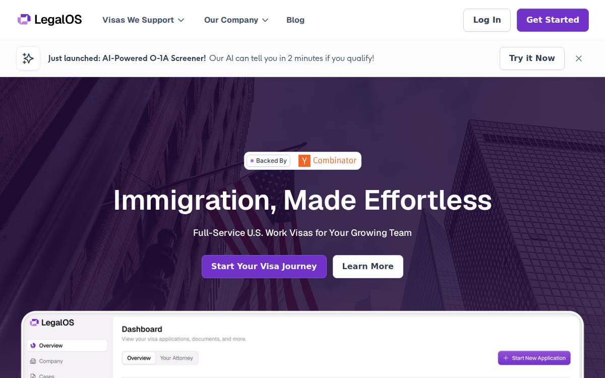 LegalOS website preview