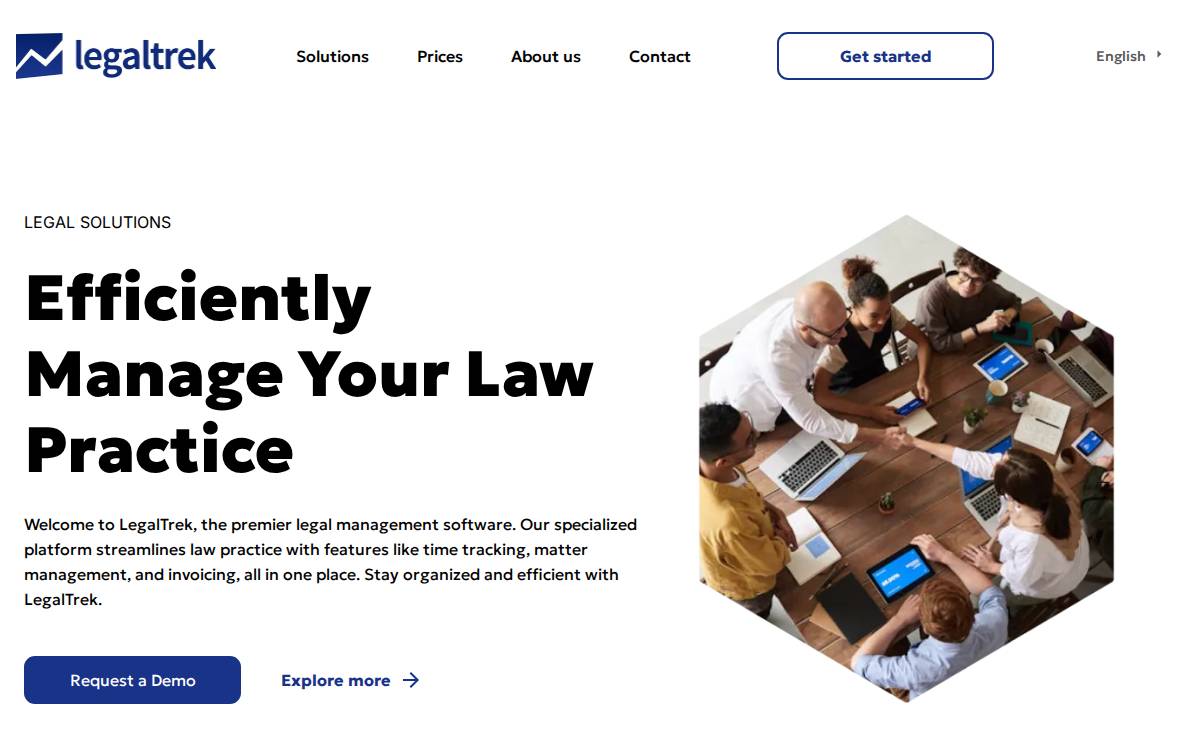 LegalTrek webpage website preview