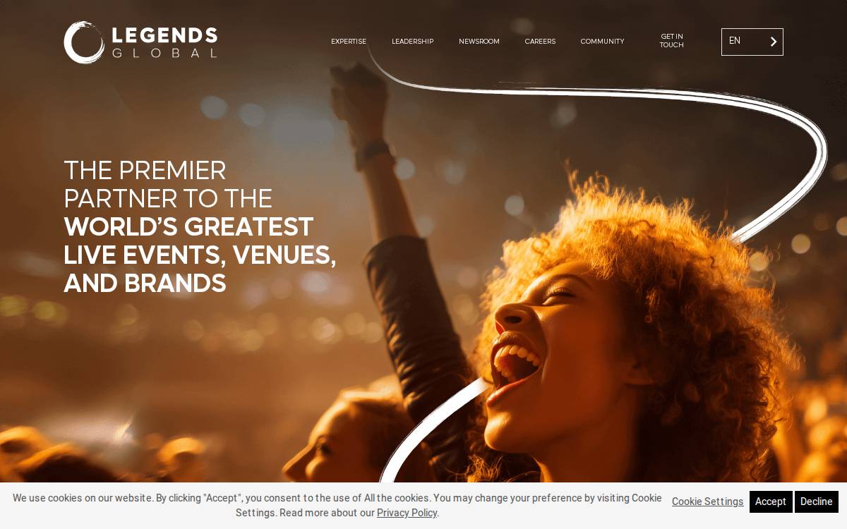 Legends website preview