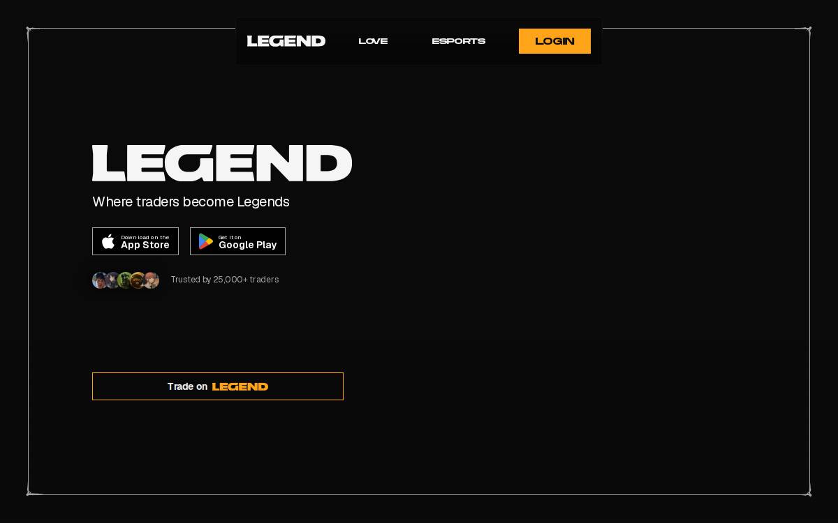 LegendTrade website preview