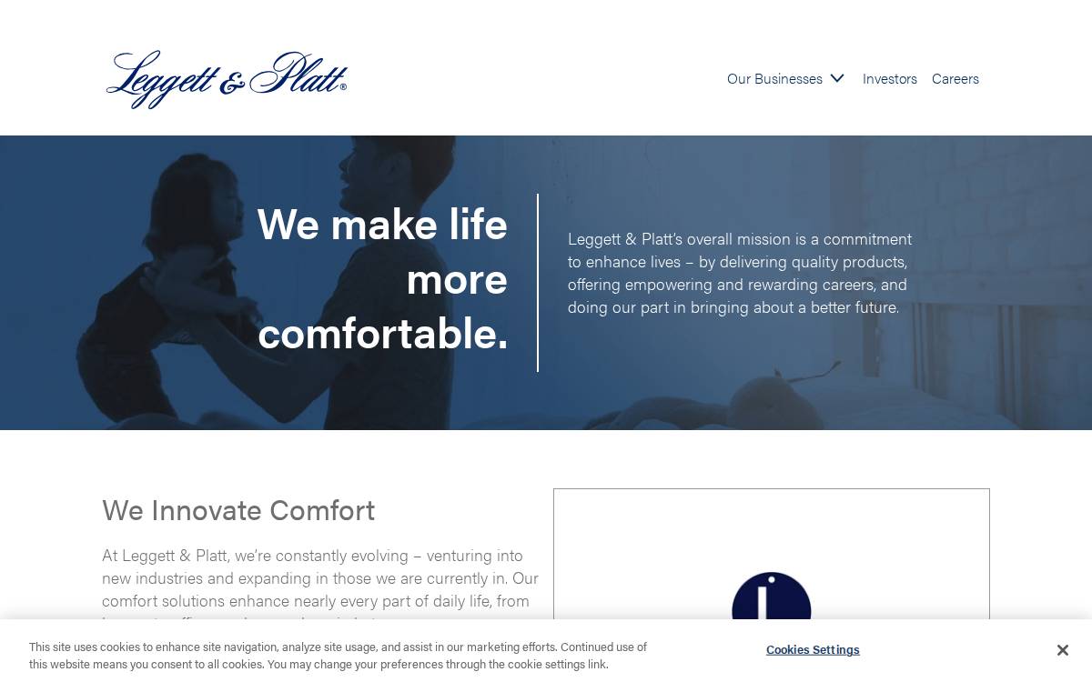 Leggett & Platt website preview