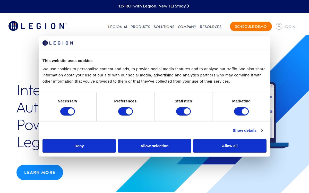 Legion website preview