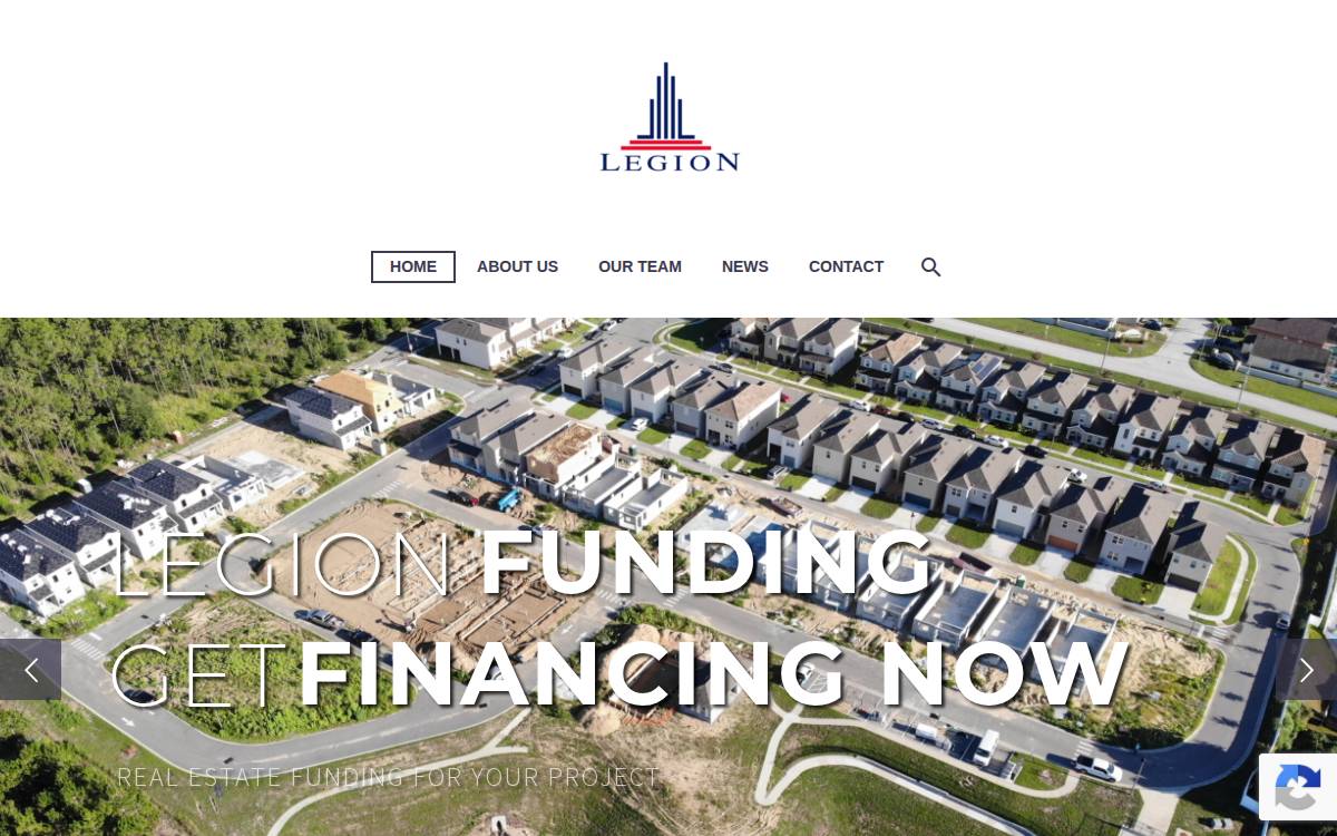Legion Funding website preview