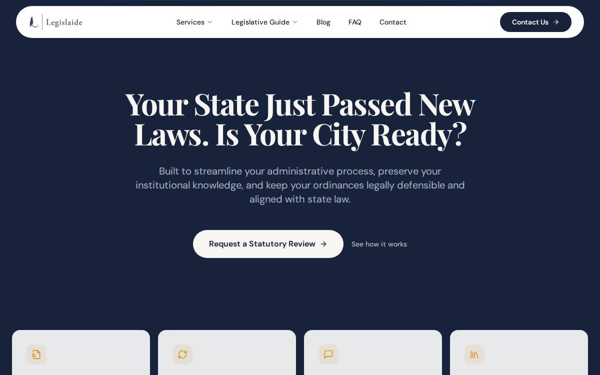 Legislaide website preview
