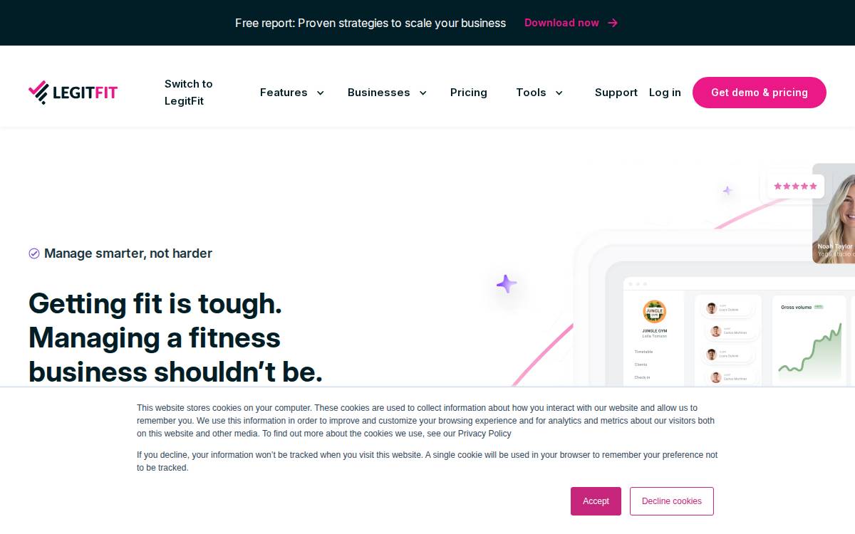 LegitFit website preview