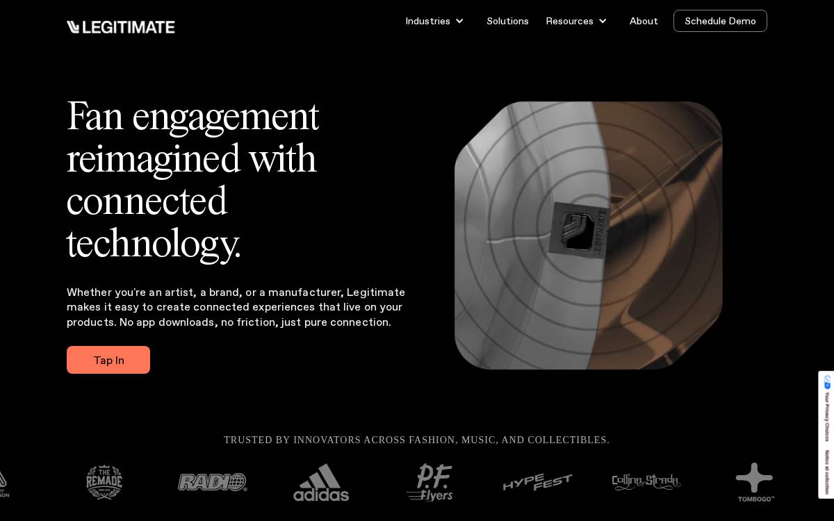 Legitimate Reimagined fan engagement Consumer website preview