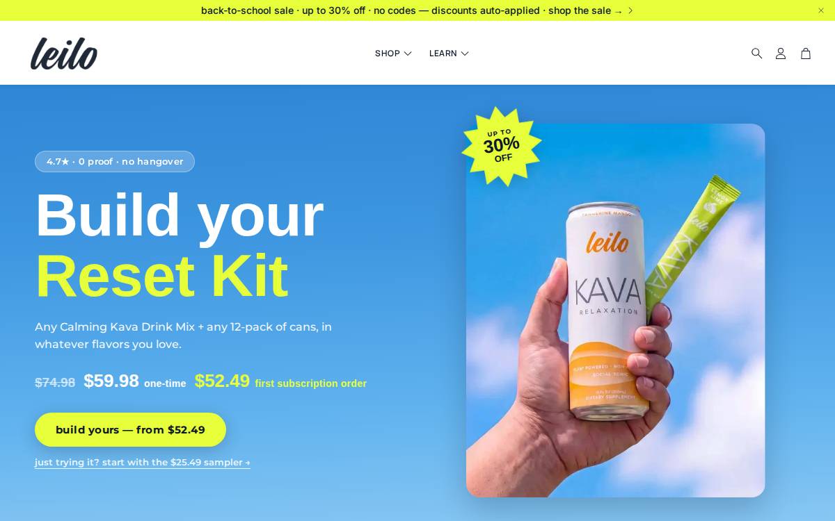 Leilo website preview