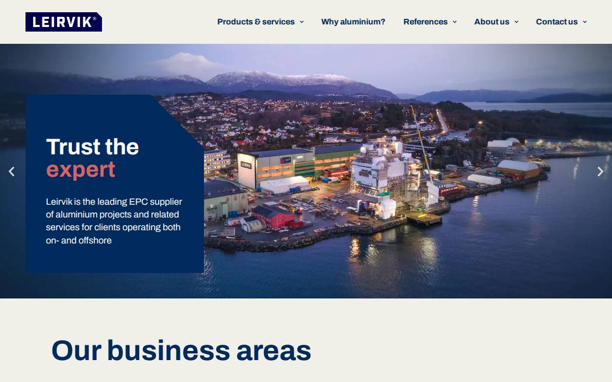 Leirvik website preview