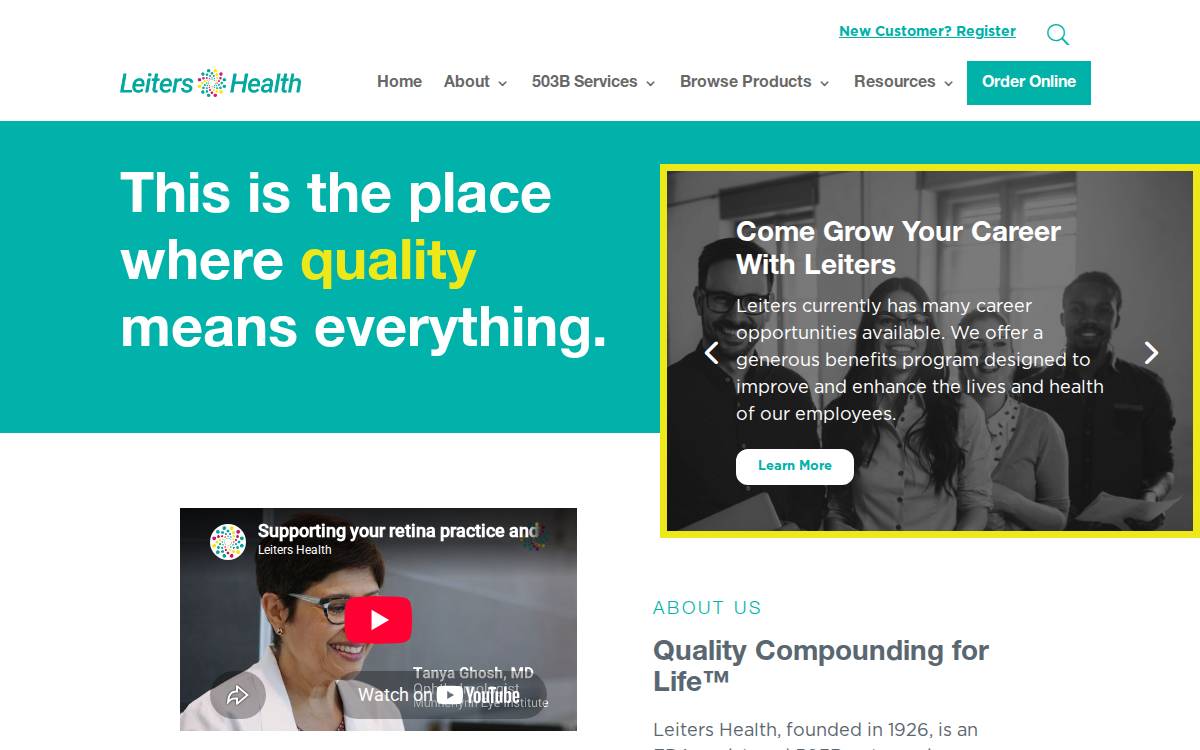Leiters website preview