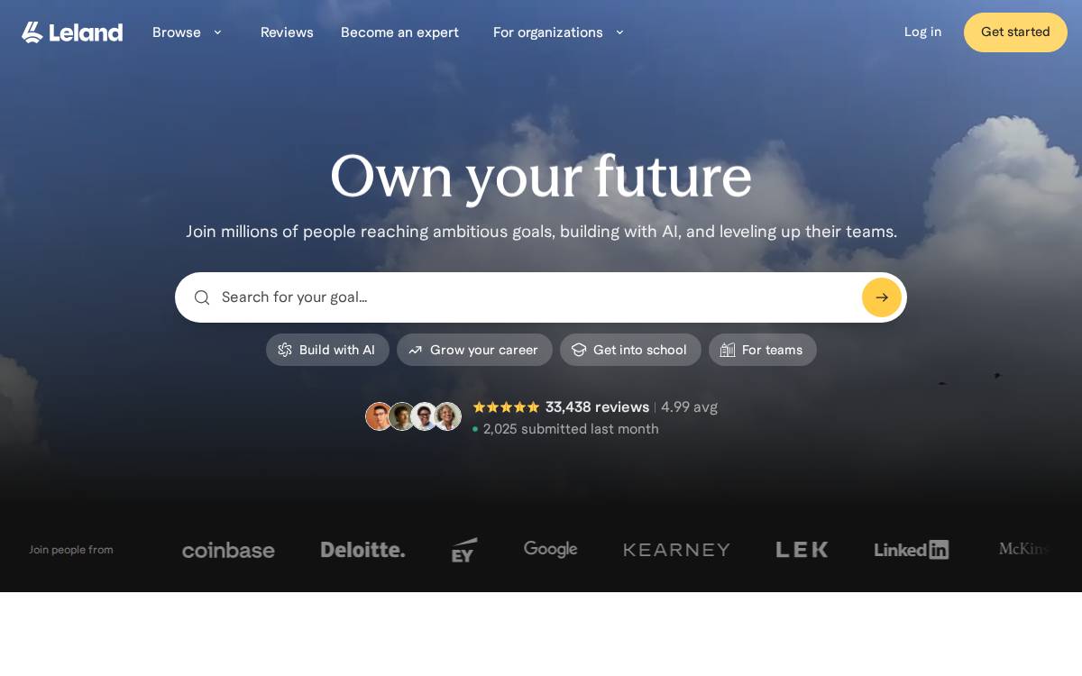 Leland website preview