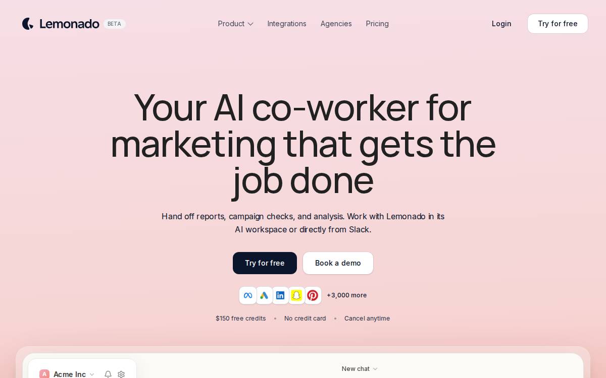 Lemonado website preview