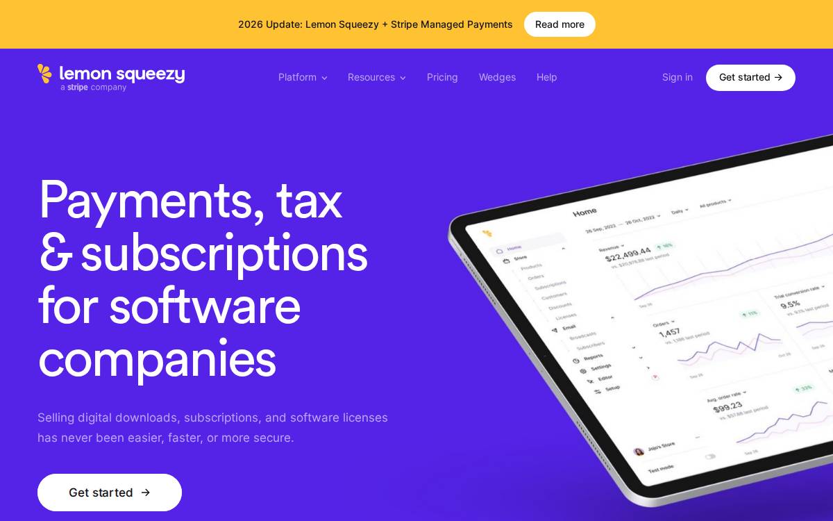 Lemonsqueezy website preview