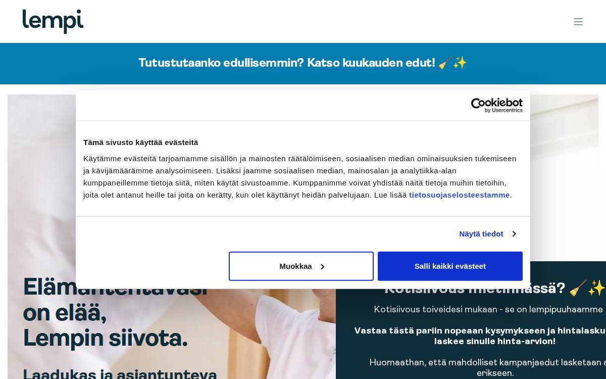 Lempi Kodinhoito website preview