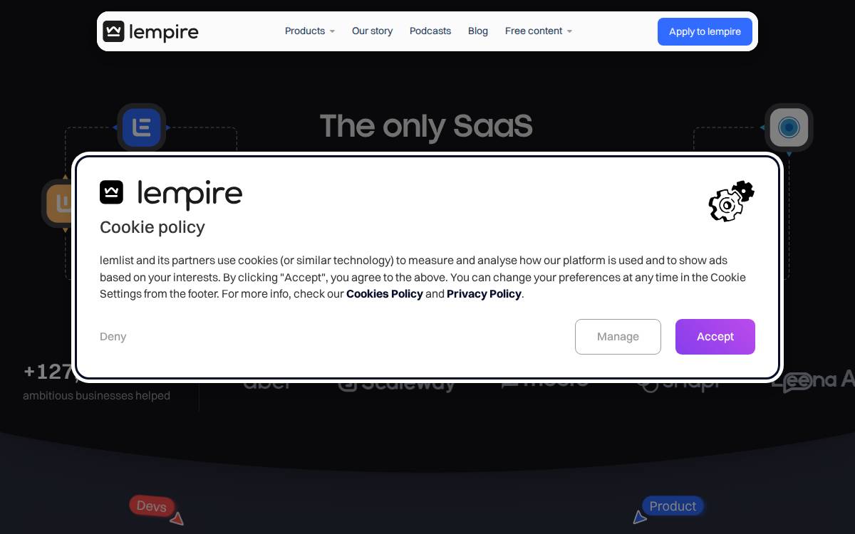 lempire website preview