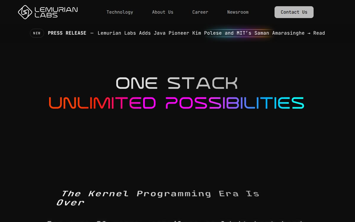 Lemurian Labs website preview